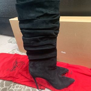 Christian Louboutin ishtar suede boots 100mm